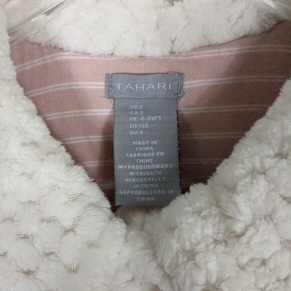 Tahari Cream Faux Fur Toddler Girl Vest Size 5 - Picture 7 of 8